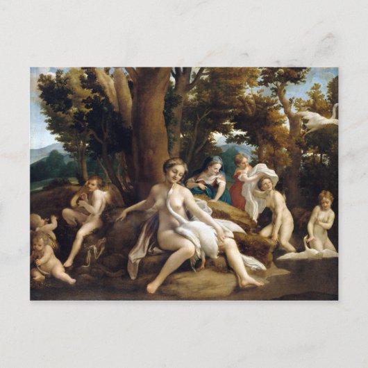 Correggio Leda und der Schwan Postkarte (Vorderseite)