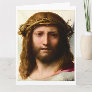 Correggio The Head of Christ Grußkarte Karte