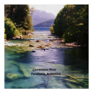 Correntoso-Fluss, Patagonien, Argentinien, Poster