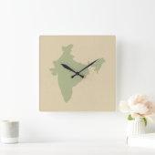 Corriander Spice Moods Indien Quadratische Wanduhr (Zuhause)