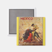 Corrida Mexico Vintag Painting Magnet (Vorderseite/Rückseite)