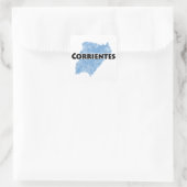 Corrientes Quadratischer Aufkleber (Tasche)