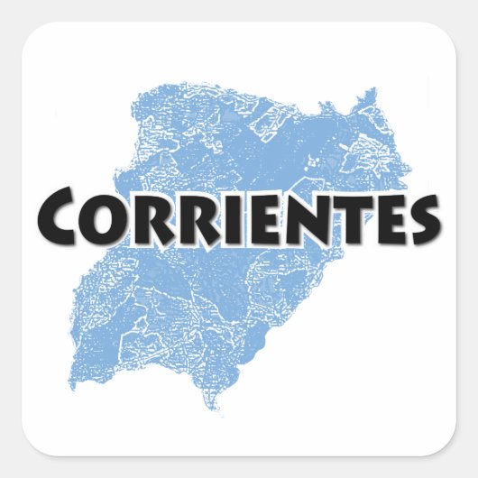 Corrientes Quadratischer Aufkleber (Vorderseite)