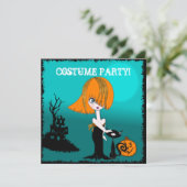 Corrina Halloween Party Einladung (Stehend Vorderseite)