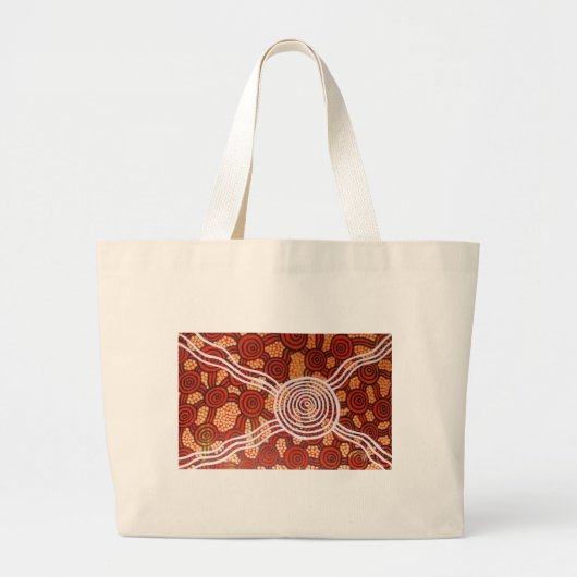 Corroboree II Aborigine Art Jumbo Stoffbeutel (Vorne)