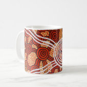 Corroboree II Aborigine Art Kaffeetasse (Vorderseite Links)