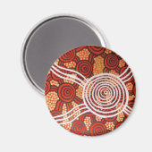Corroboree II Aborigine Art Magnet (Vorderseite/Rückseite)
