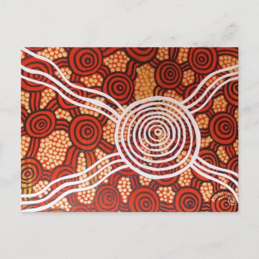 Corroboree II Aborigine Art Postkarte (Vorderseite)