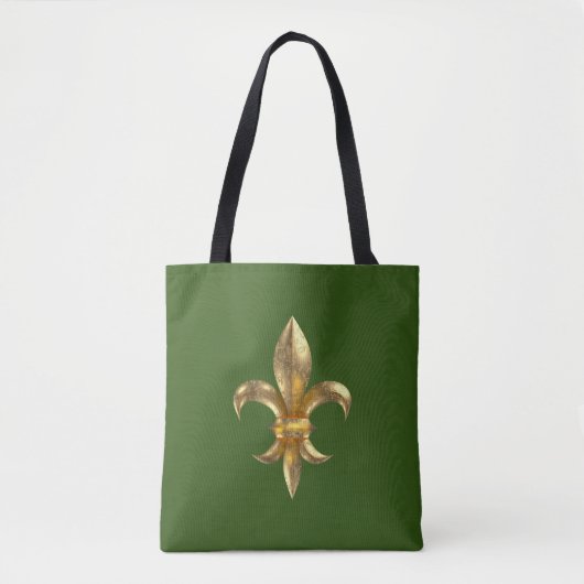 Corroded Shiny Fleur de Lys Tasche (Vorderseite)