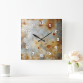 corroded steel plate quadratische wanduhr (Zuhause)