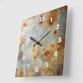 corroded steel plate quadratische wanduhr (Winkel)