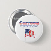 Corroon patriotische Wahlen Flagge-2010 Button (Vorne & Hinten)
