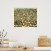 Corry, PA Panoramic Map - 1870 Poster (Küche)