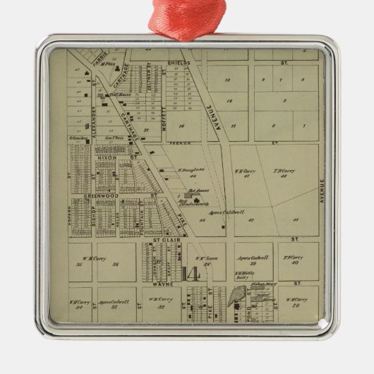 Corryville, Ohio Silbernes Ornament (Vorne)