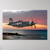"Corsair at Sundown" Poster (Vorne)
