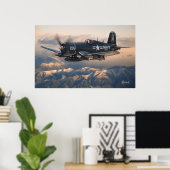 Corsair und die Berge Poster (Heimbüro)