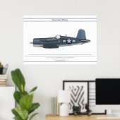 Corsair USA VMF-212 Poster (Heimbüro)
