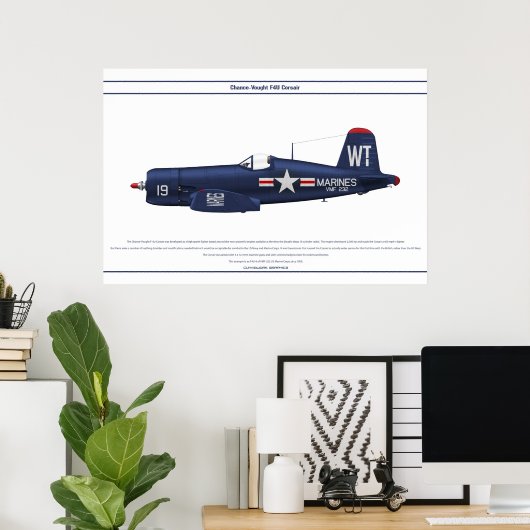 Corsair USA VMF-232 Poster (Heimbüro)