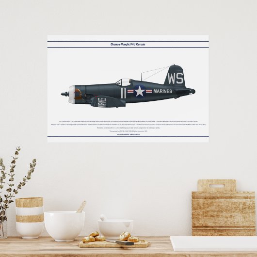 Corsair USA VMF-323 Poster (Küche)