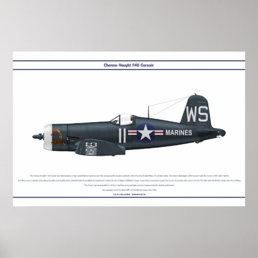 Corsair USA VMF-323 Poster (Vorne)