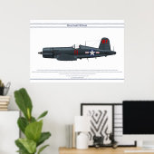 Corsair USA VMF-513 Poster (Heimbüro)