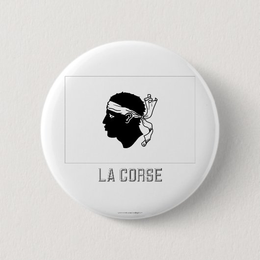 Corse Flagge mit Namen Button (Vorderseite)