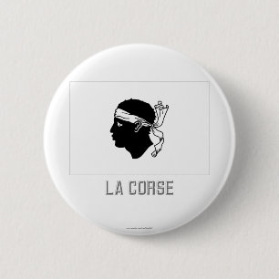 Corse Flagge mit Namen Button