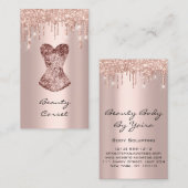 Corset Brautparty Wedding Illusionist Rose Visitenkarte (Vorne/Hinten)