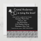 Corset High Heels Red Zebra Junggeselinnen-Abschie Einladung (Rückseite)