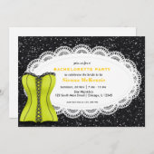 Corset-Junggeselinnen-Abschied Einladung (Vorne/Hinten)