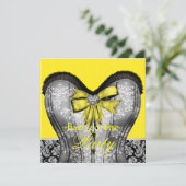 Corset Junggeselinnen-Abschied Einladung (Stehend Vorderseite)