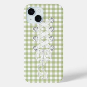 Corset Ribbon Lacing on Gingham Case-Mate iPhone Hülle