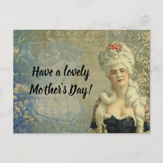 Corset Viktorianisch Lady Formal Abend Wear Postkarte (Vorderseite)