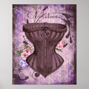 Corsetiere I Korsett-Illustration Poster
