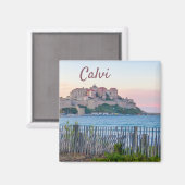 Corsica Calvi Sunset Souvenir Magnet (Vorderseite/Rückseite)