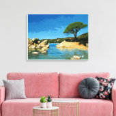 Corsica, Strand von Palombaggia Leinwanddruck (Insitu (Wohnzimmer))