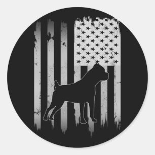 Corso Dog US American Flag 4. Juli Patriotic Runder Aufkleber