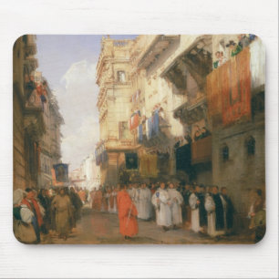 Corso Sant'Anastasia, Verona (Öl auf Platte) Mousepad