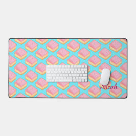 Cortadillo Mexican Pink Pan Dulce Cake Schreibtischunterlage