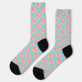 Cortadillo Mexican Pink Pan Dulce Cake Socken (Linkes Detail)