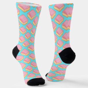 Cortadillo Mexican Pink Pan Dulce Cake Socken