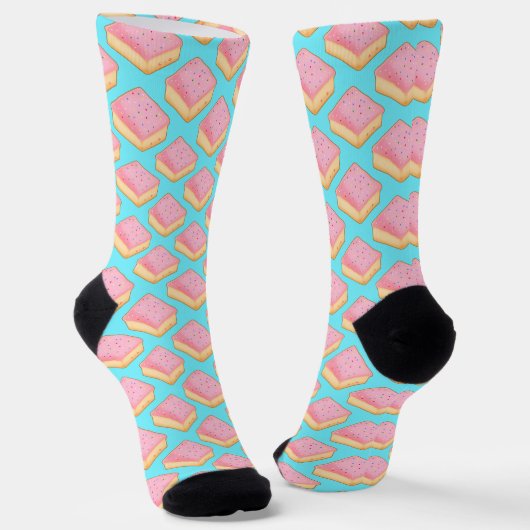 Cortadillo Mexican Pink Pan Dulce Cake Socken (Gewinkelt)