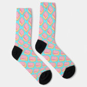 Cortadillo Mexican Pink Pan Dulce Cake Socken (Rechts)