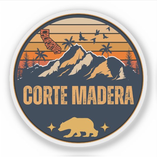 Corte Madera, Kalifornien Aufkleber (Vorderseite)