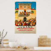 Corteo festa della Vendemmia, Lugano, Reiseplakat Poster (Küche)
