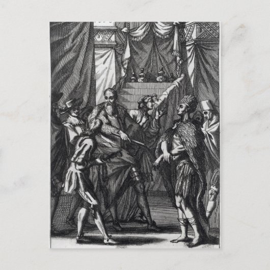 Cortes und Montezuma Postkarte (Vorderseite)