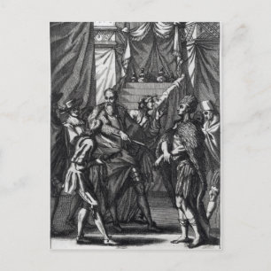 Cortes und Montezuma Postkarte