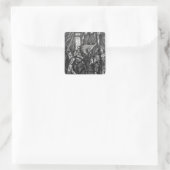 Cortes und Montezuma Quadratischer Aufkleber (Tasche)