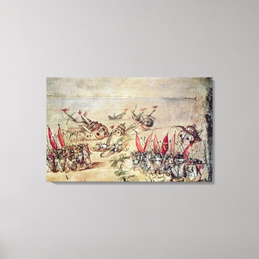 Cortes versenkt seine Flotte vor der Küste Leinwanddruck (Vorderseite)