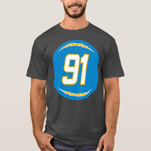 Cortez Broughton Number 91 Jersey Los Angeles Char T-Shirt